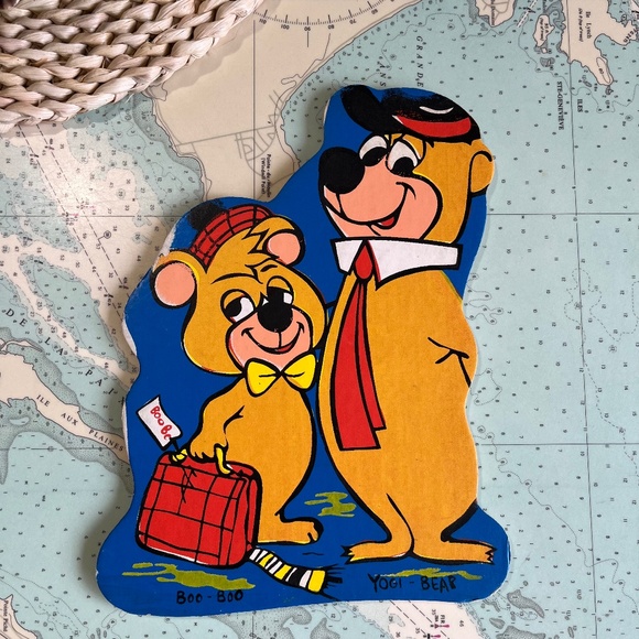 Vintage Yogi & Boo Boo Bear Wall Decor - Picture 1 of 6